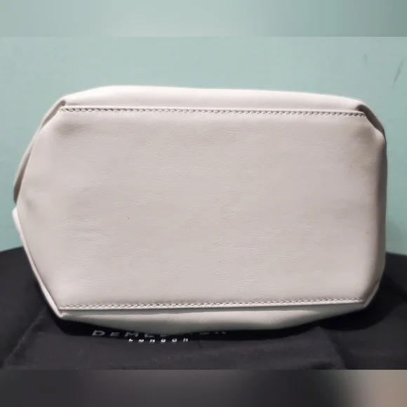 NEW DEMELLIER Mini Los Angeles Off White Smooth Leather Braid Tote Crossbody Bag - Picture 10 of 14